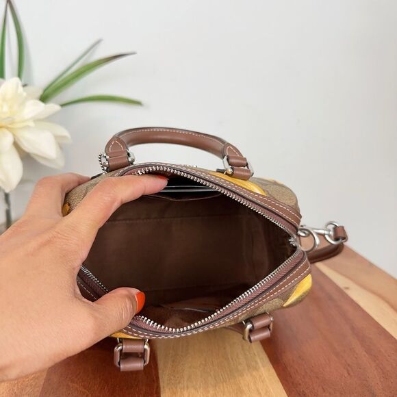 NWT Coach Mini Rowan Crossbody In Signature Canvas With Banana Print - Picture 5 of 6